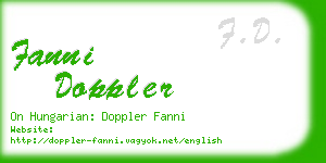 fanni doppler business card